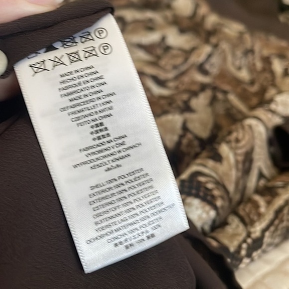 NWT Michael Kors Dress snake print gold logo embossed tie waist belt animal - Picture 3 of 16